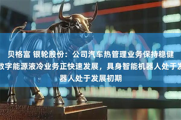 贝格富 银轮股份：公司汽车热管理业务保持稳健增长，数字能源液冷业务正快速发展，具身智能机器人处于发展初期